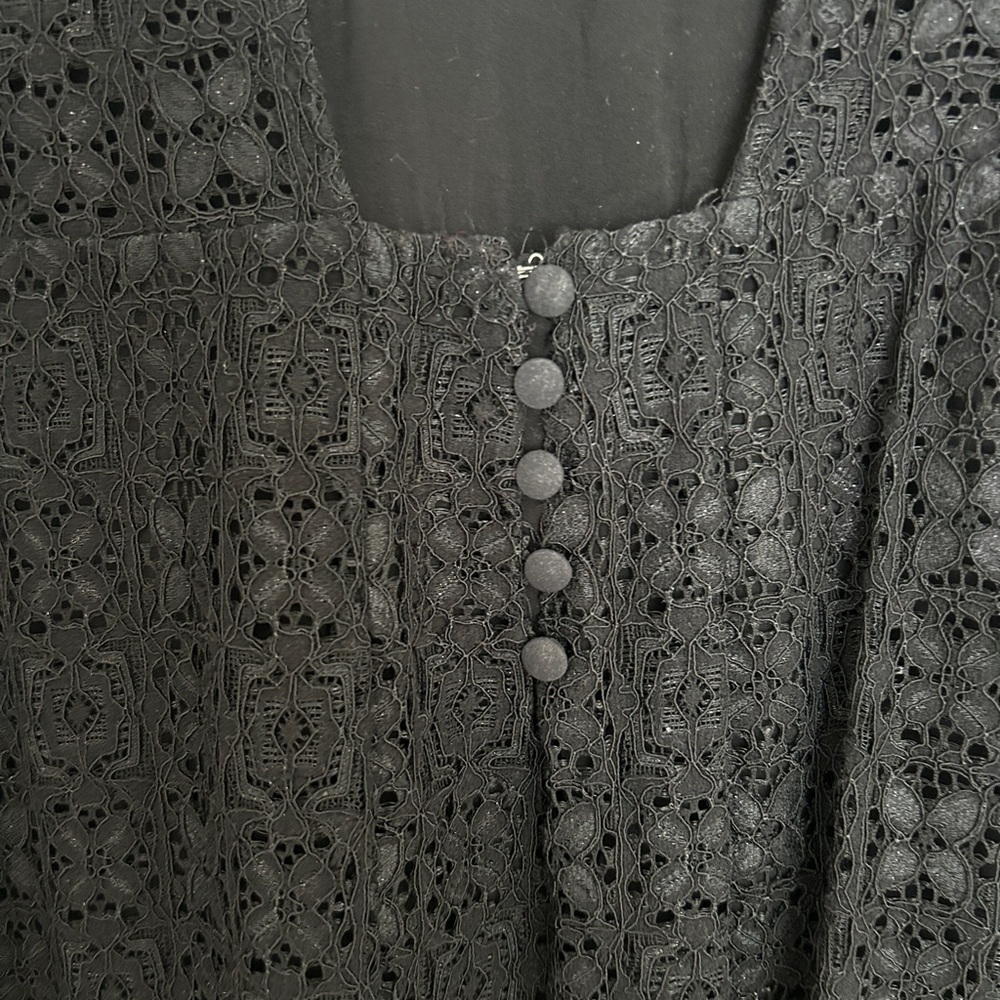 Free People Black Lace Long Sleeve Dress - Picture 7 of 9